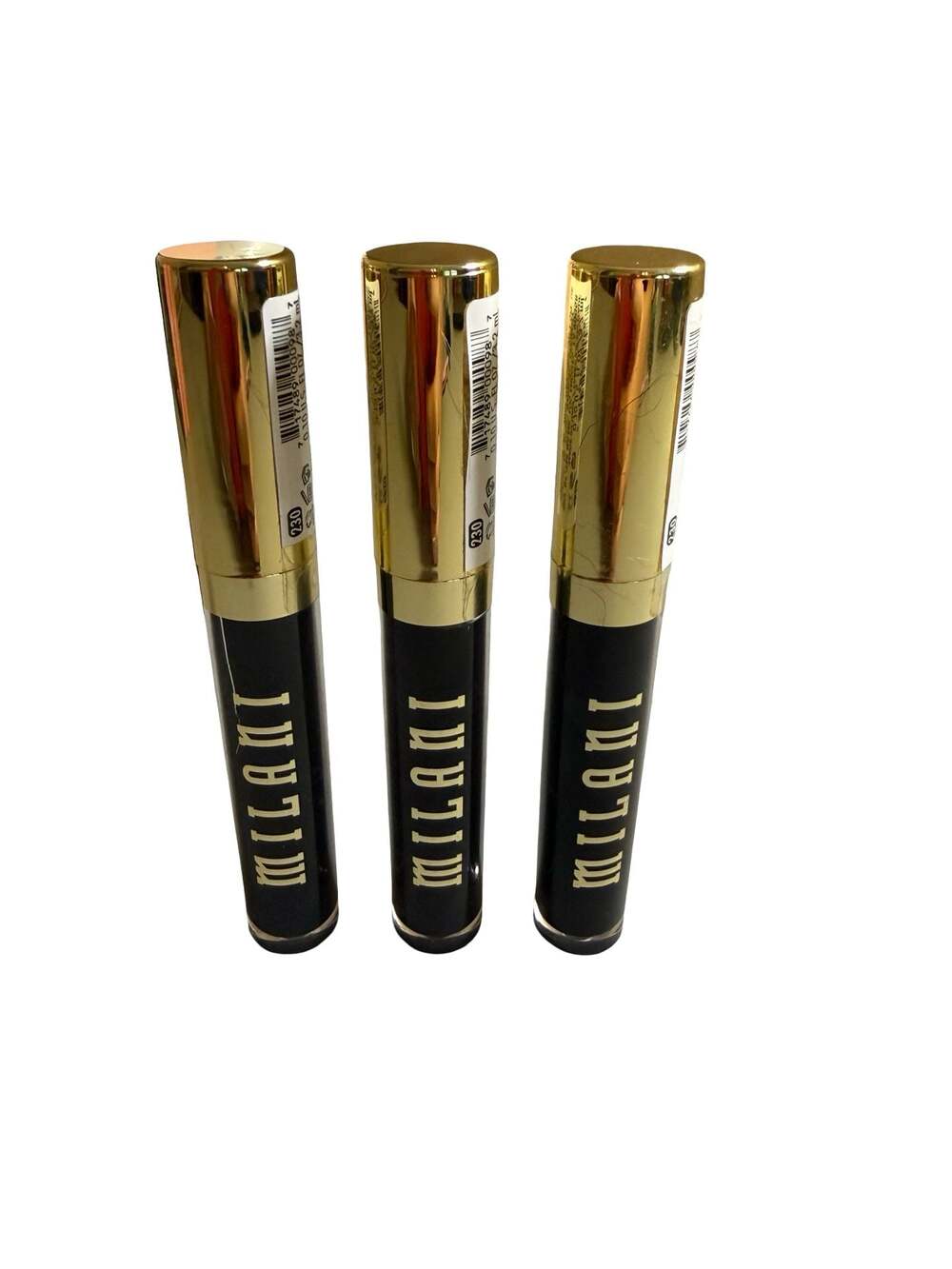 Milani Stay Put Liquid Lip Shade 230 Sleek Black Halloween Costume - Set of 3